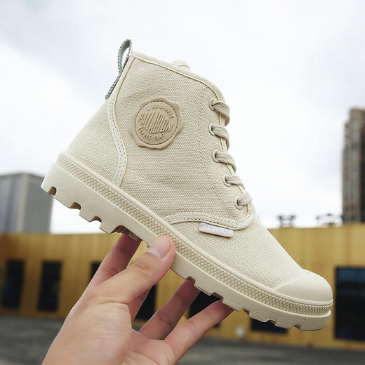 【服饰鞋包】高帮帆布鞋女鞋街头马丁靴户外休闲鞋工装靴潮流女靴 商品图2