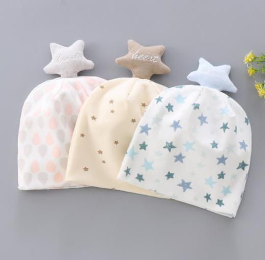 【母婴 】胎帽0-3个月新生儿护头帽双层春秋新款月子帽儿童帽子宝宝空调帽 商品图1