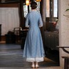 YFN21127禅服女夏中国风禅意女装收腰显瘦气质长裙日常古风裙子复古连衣裙 商品缩略图2