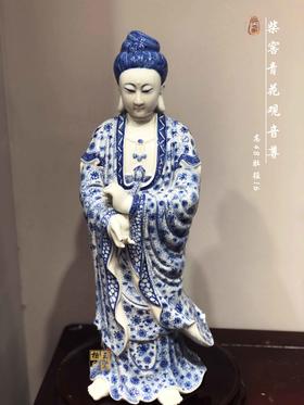 聂流勇:柴窑青花观音尊