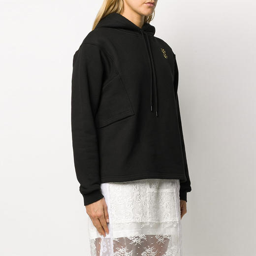 MCQ 麦昆 女士棉质刺绣鸟细节连帽卫衣 黑色 578612 ROJ28 1000 商品图1