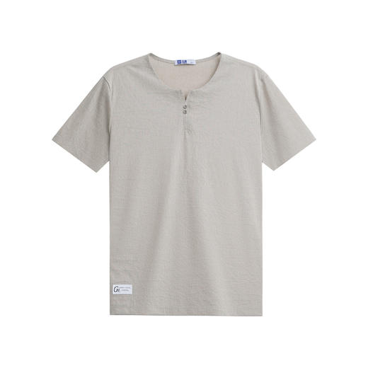 【断码清仓】HX 夏季V叉圆领短袖T恤S102120848101/102 商品图1