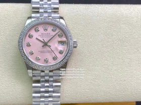WF 新力作《劳力士Rolex女表蚝式日志型31mm腕表》1：原装开模，表壳直径保持与原装一致31毫米。采用904L不锈钢来锻造不锈钢腕表表壳，具备高抗腐蚀性。