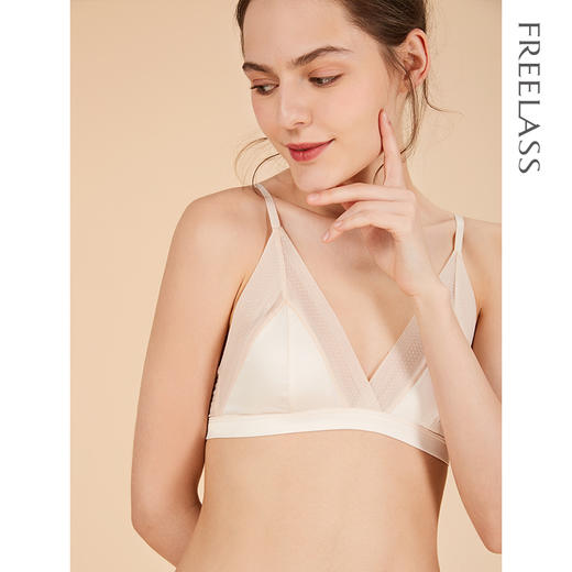 弗利少女夏季新品法式内衣女性感薄垫款无钢圈蕾丝小胸少女文胸 商品图2