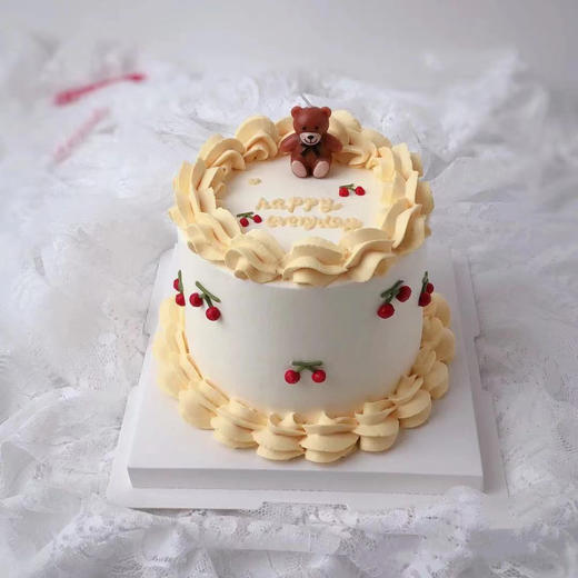 狮子家-复古手绘 樱桃生日蛋糕 纪念日蛋糕 聚会 仪式感必备 商品图0