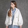 famecoco范可儿秋季外套女纯棉长袖立领灯笼袖宽松休闲短款D216AB303 商品缩略图3