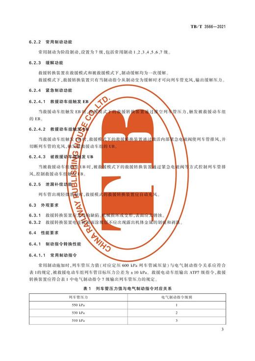 15113.6359 电动车组救援制动指令转换装置 TB/T3566-2021 商品图5