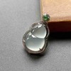 玻璃种厚庄翡翠葫芦18k白金钻石沙弗莱石镶嵌 商品缩略图0