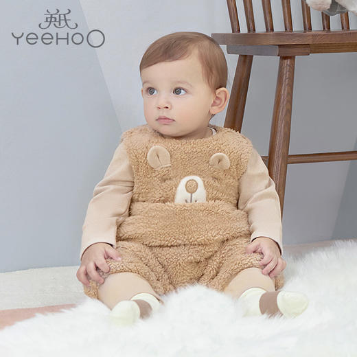 英氏-童衣类（冬）C9英梭吊裤 中卡其 商品图1