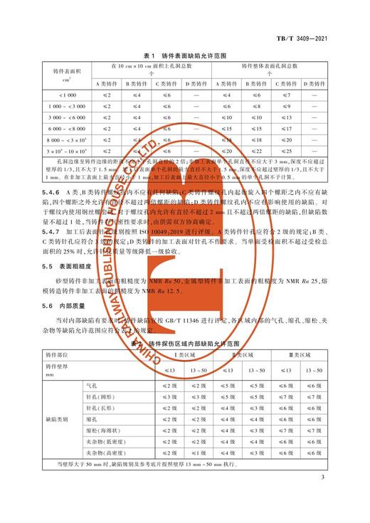 15113.6360 动车组铝合金铸件 TB/T 3409-2021 商品图5
