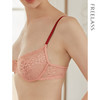 弗利少女法式蕾丝文胸钢圈小胸少女内衣超薄性感鲑鱼粉胸罩3/4杯 商品缩略图1