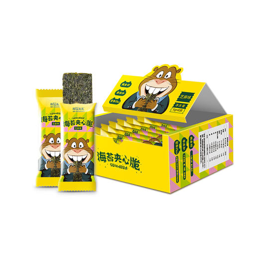 海狸先生海苔夹心脆芝麻即食紫菜海苔片40g/盒 商品图0