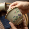 【铭道尚品】【蜜色2号单盖碗/柿子菊花草屋】口径8.3cm 高8.5cm 容量150ml 复古草木灰色釉陶瓷手抓盖碗茶杯单个家用功夫茶具中式泡茶碗 商品缩略图1