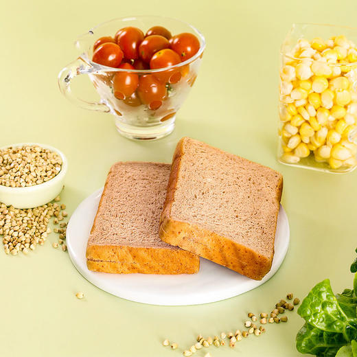  无添加蔗糖 荞麦吐司500g/盒 香气浓郁 富含膳食纤维 包邮 商品图0