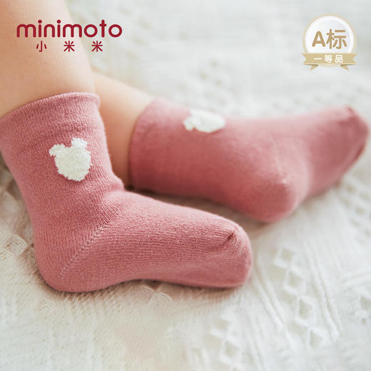 小米米配饰婴儿袜子四季纯棉儿童袜子保暖短筒宝宝棉袜男童女童四季袜3对装 YA057 商品图0