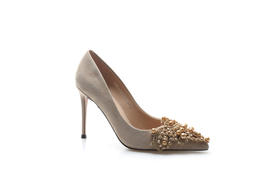 豪麟名鞋奥莱迪嘉女装羊反绒面革时尚气质皮鞋DJKDA12WP004杏色  原价2260元