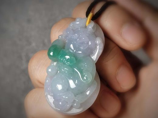（特价）翡翠春带彩项坠【开心二师兄】 商品图6