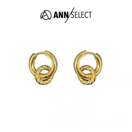 ANNANN-镀金双环耳环 商品图0