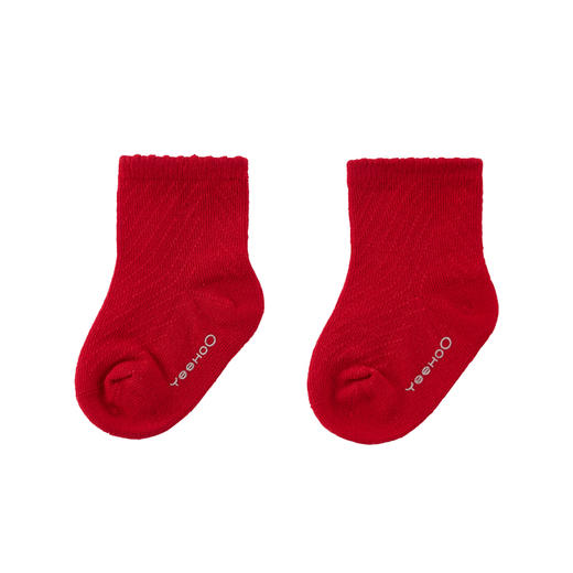 英氏-鞋袜类（春）C9英针薄袜 RD013新年红 13CM 商品图3