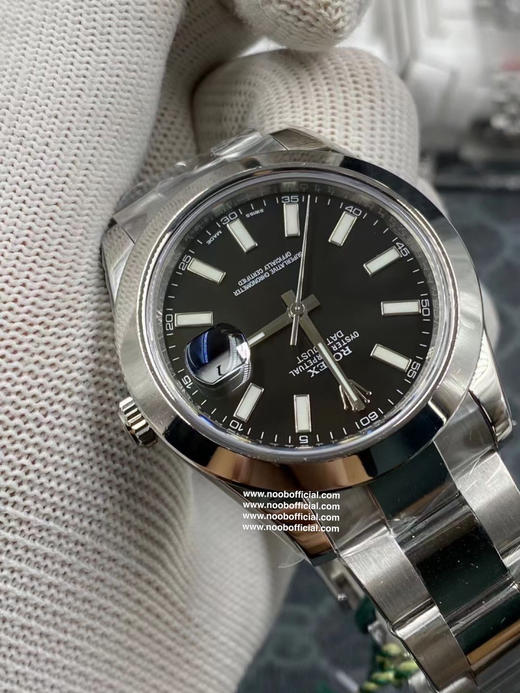 【NOOB高品质版本】劳力士2017款日志型系列（官方型号M126300-），镀18K白金，复刻3235自动机械机芯，，百分百正品开模，乱真货，新版折叠扣，直径41x厚13mm，蓝宝石镜面，折叠扣。 商品图5