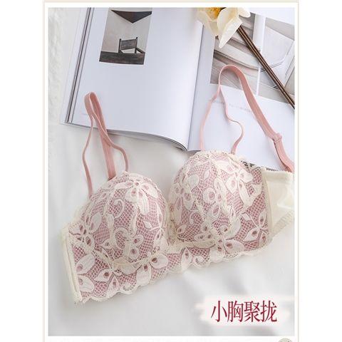 【限时特惠，买一送一】内衣女小胸聚拢无钢圈文胸，小胸聚拢 大胸有型无钢圈日系少女薄款 红色本命年结婚新娘文胸罩 日系bra文胸罩爆款热卖 商品图2