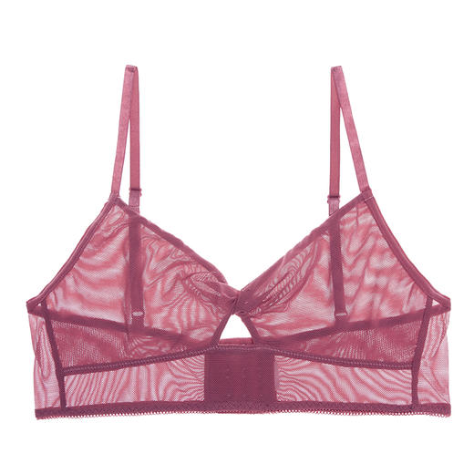 弗利少女女无钢圈法式薄款文胸原创小胸内衣套装圣诞款本命红绿 商品图3