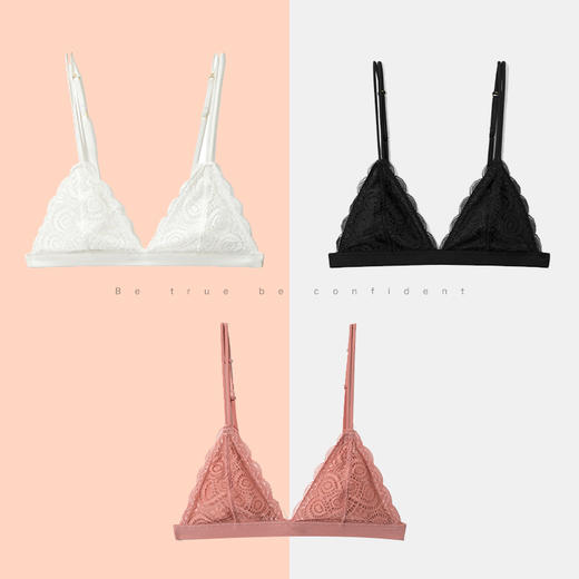 弗利少女Freelass 无钢圈法式内衣bralette蕾丝薄款小胸内衣文胸 商品图3