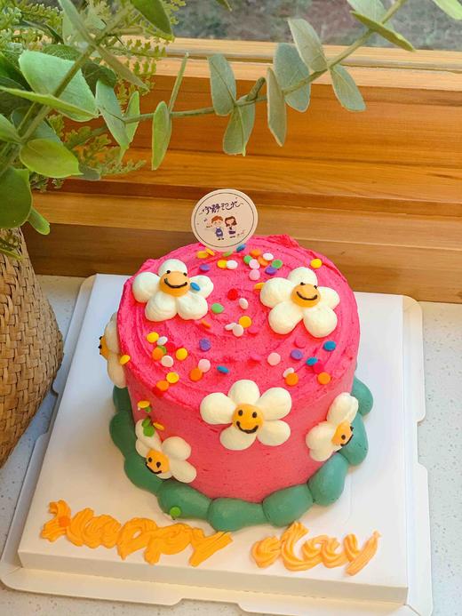 四寸简洁小花花奶油蛋糕 下单前请仔细阅读商品详情 商品图0