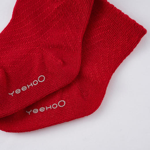 英氏-鞋袜类（春）C9英针薄袜 RD013新年红 13CM 商品图1