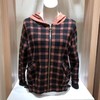 南3尚牧女连帽格子拉链开衫S0Q3M326HC 商品缩略图0