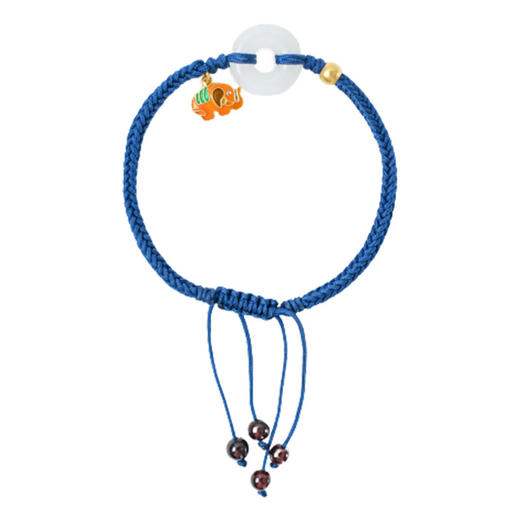 甜甜圈平安扣仿珐琅彩小象情侣手绳 商品图4