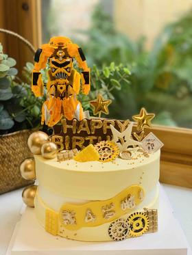 大黄蜂变形金刚奶油蛋糕 下单前请仔细阅读商品详情