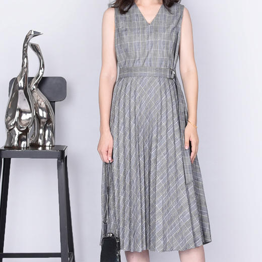 SAINT L’UCK/圣媛女装新款V领格子连衣裙SA120L04 商品图2