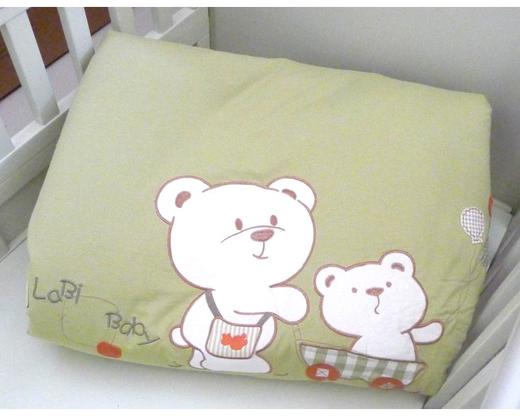 拉比-寝具类（常年）A7小熊格子床上用品七件套装 商品图1
