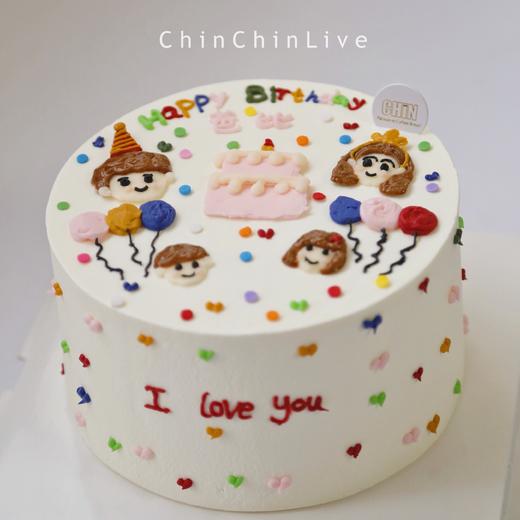 手绘家人卡通蛋糕 商品图1