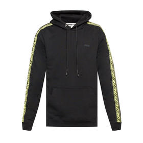 MCQ 麦昆 男士棉质触觉贴花连帽卫衣 黑色 545412 RNT20 1000