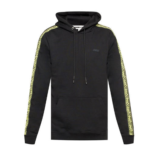 MCQ 麦昆 男士棉质触觉贴花连帽卫衣 黑色 545412 RNT20 1000 商品图0