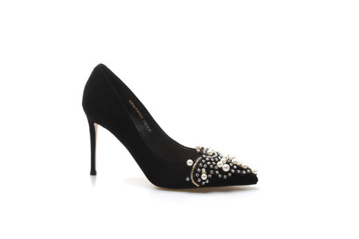 豪麟名鞋奥莱迪嘉女装羊反绒面革时尚气质皮鞋DJKDA12WP004黑色  原价2260元 商品图0