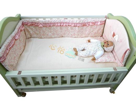 拉比-寝具类（常年）A7小熊花语七件套床组玫瑰红 商品图1