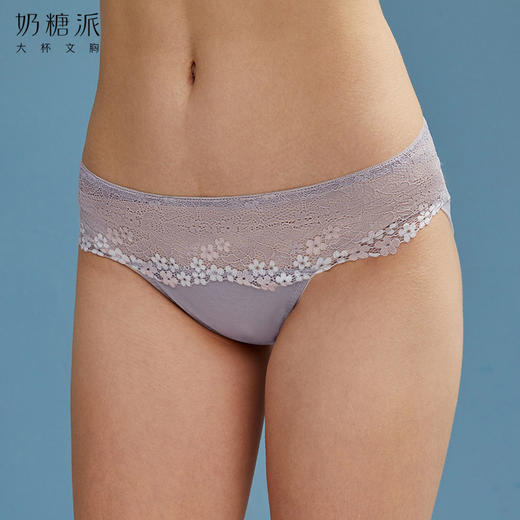 奶糖派花影蕾丝配套内裤女士三角小裤轻薄透气凉爽 商品图1