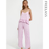 弗利少女睡衣女夏家居服无袖粉色条纹上衣长裤套装新品休闲吊带装 商品缩略图3
