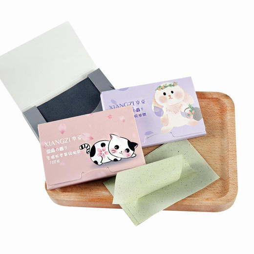 【美妆个护】男女控油吸油面纸竹炭纸学生清爽补妆便携脸部去油 商品图0