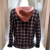 南3尚牧女连帽格子拉链开衫S0Q3M326HC 商品缩略图1