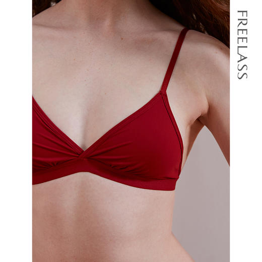 弗利少女内衣法式无钢圈少女文胸基础三角杯小胸薄垫款舒适胸罩新 商品图1