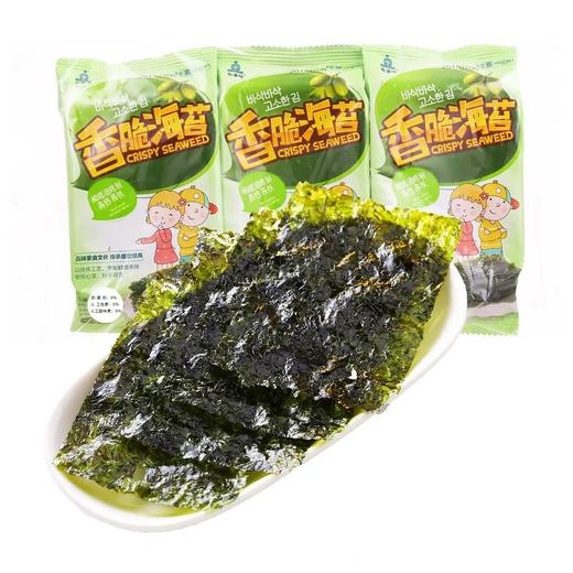 【乐购】布达哈香脆海苔袋装纯素食品休闲即食紫菜片零食 商品图0