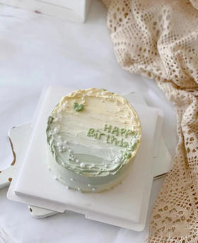 狮子家-ins简约手绘生日蛋糕 纪念日蛋糕 聚会 仪式感必备