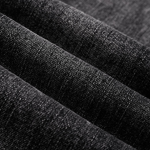 famecoco范可儿秋长裤黑色高腰时尚百搭水洗直筒牛仔裤女D216GA300 商品图4