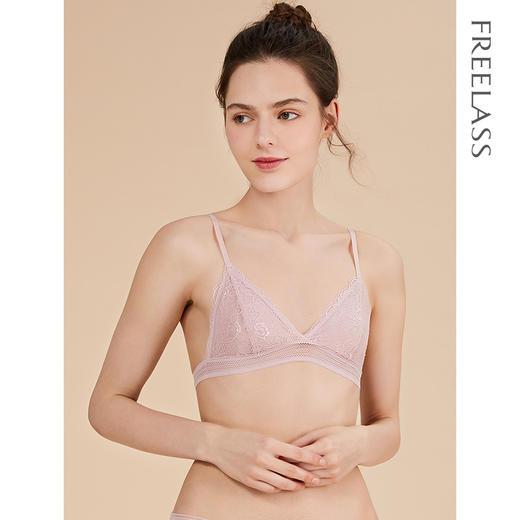 弗利少女法式内衣无钢圈夏季新品超薄胸垫性感少女文胸小胸罩 商品图0