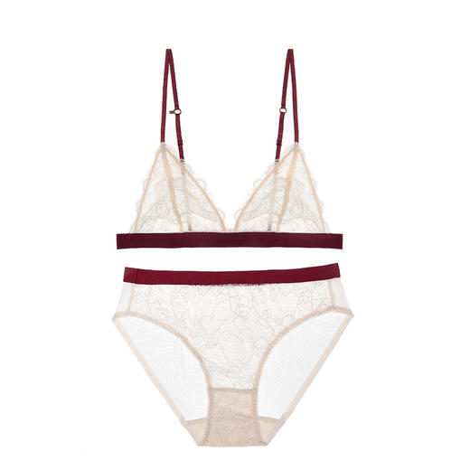 弗利少女FREELASS 法式内衣bralette 无钢圈小胸内衣文胸套装 商品图3