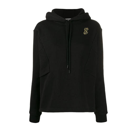 MCQ 麦昆 女士棉质刺绣鸟细节连帽卫衣 黑色 578612 ROJ28 1000 商品图0